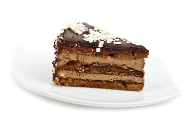 Chocolate cake slice