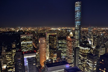 Skyline of Midtown Manhattan at Night