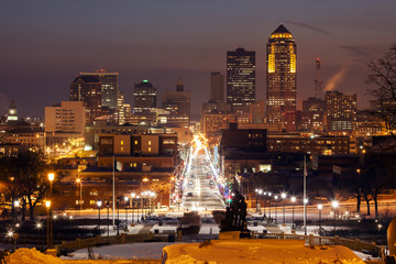 Fototapeta na wymiar Des Moines skyline