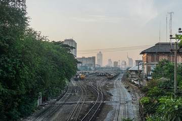 Fototapeta premium Gleise Hauptbahnhof Bangkok