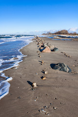 Buhne an der Küste der Ostsee
