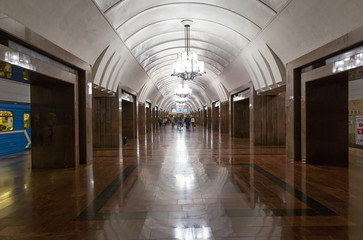 Interior metro station. Ekaterinburg