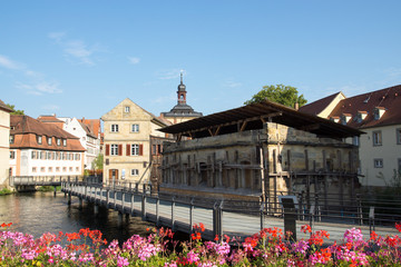 An der Mühlenbrücke in Bamberg, Oberfranken, Deutschland