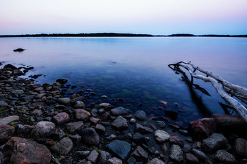 Baltic sea archipelago in sunrise