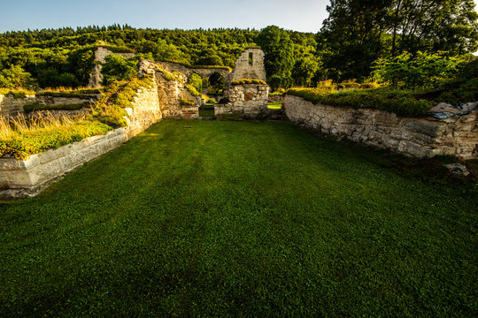 Monastery ruins on the woods