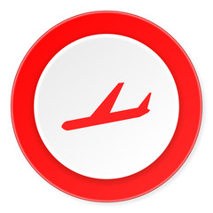 Obraz premium arrivals red circle 3d modern design flat icon on white background