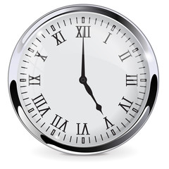 Clock with roman numbers. 