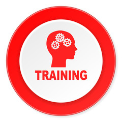 training red circle 3d modern design flat icon on white background