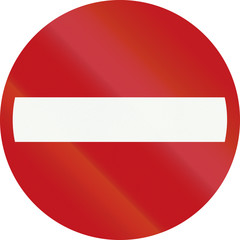 A Dutch prohibition sign - No entry in this direction