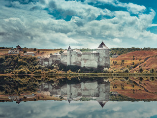 Fototapeta na wymiar Khotyn castle on Dniester riverside