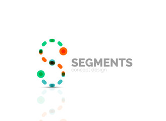 Vector outline minimal abstract geometric logo