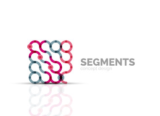 Vector outline minimal abstract geometric logo