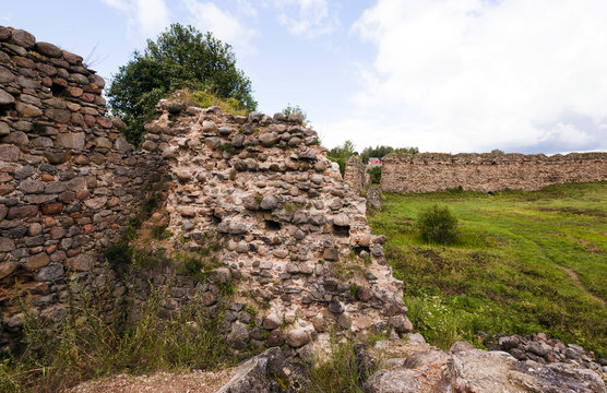 ruins  in the   Krevo, Belarus.