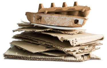 wastepaper heap isolated