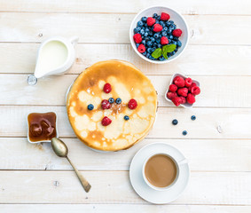 breakfast with pancakes