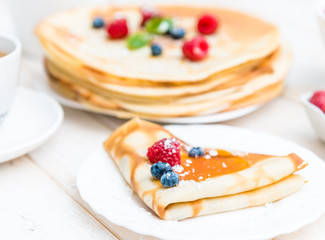 breakfast with pancakes