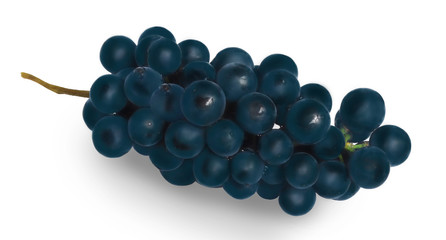 blue grapes  isolated on white background