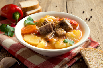stew with meat and vegetables