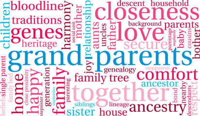Fototapeta premium Parents Word Cloud
