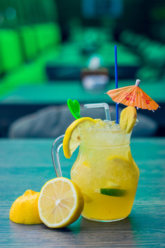 homemade lemonade with lime