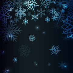 Naklejka na ściany i meble winter background with snowflakes. stock vector illustration