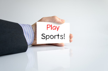 Play sports text concept