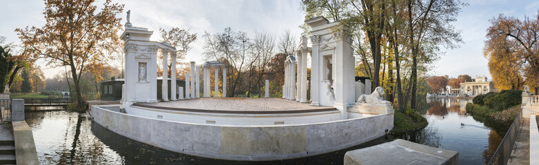 Panorama of Amphitheatre in Lazienki Park, Warsaw © Cinematographer