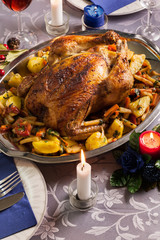 Baked chicken for Christmas dinner