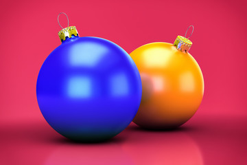 Fototapeta premium 3D Isolated Christmas Balls Background