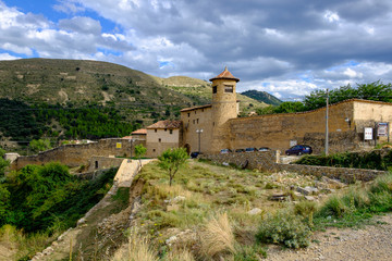 The entrance into Mirambel town, the province of Teruel, Aragon, Spain. - 94864114