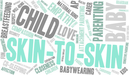 Fototapeta premium Skin-To-Skin Word Cloud