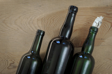Old glass bottles