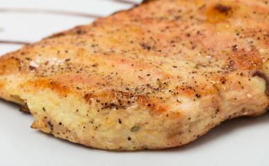 Grilled chicken fillet.
