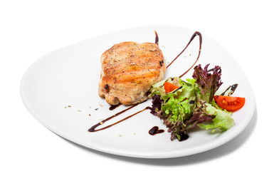 Grilled chicken fillet.