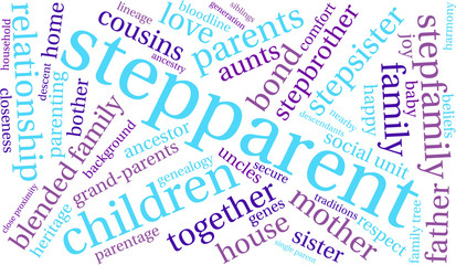 Obraz premium Stepparent Word Cloud