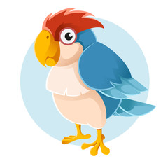 Vector blue parrot