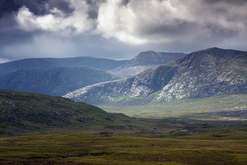 Obraz na płótnie Canvas Highlands landscape in Scotland, isle of Skye, UK, Europe
