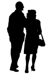 Couple of young guy and girl on white background