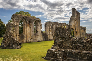 Ruinen der Abtei von Glastonbury, Somerset, England