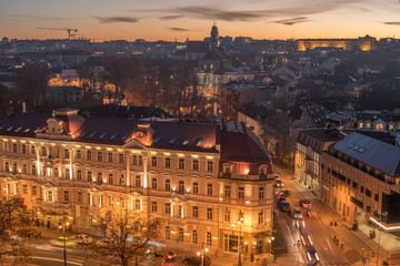 Fototapeta na wymiar Aerial view of Vilnius, Lithuania