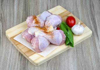 Raw chicken legs