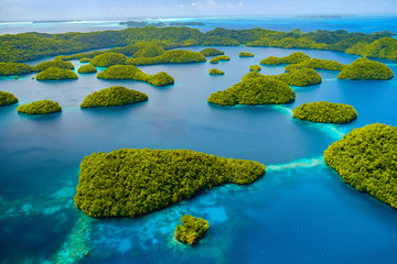 Palau islands from above