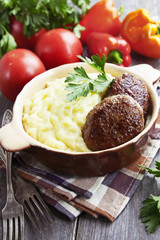 Croquettes with potato puree