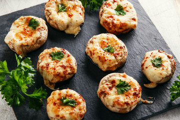 baked mushrooms stuffed with cheese