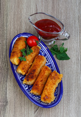 Fry cheese sticks