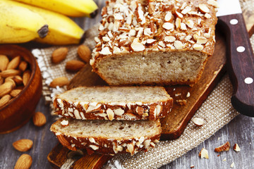 Homemade banana cake