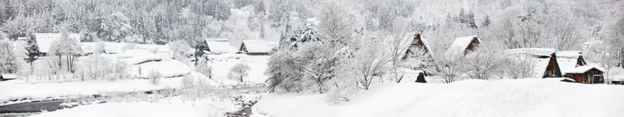 Japanese village at winter