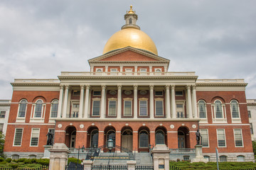Fototapeta na wymiar The Massachusetts State House Boston Massachusetts USA