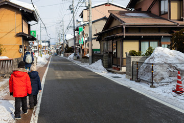 Kids in Takayama town