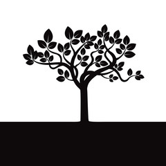 Obraz premium Green Tree.Vector Illustration.